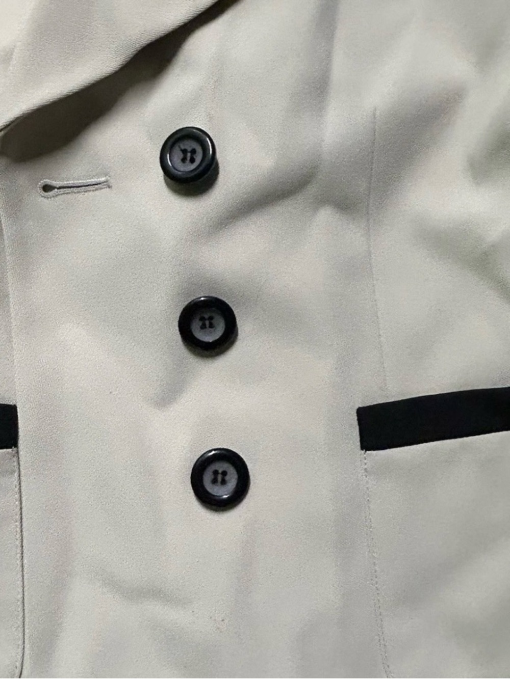 Women’s Vintage Kasper A.S.L. Beige Petite Sports Coat Jacket Size 14P - Picture 3 of 4